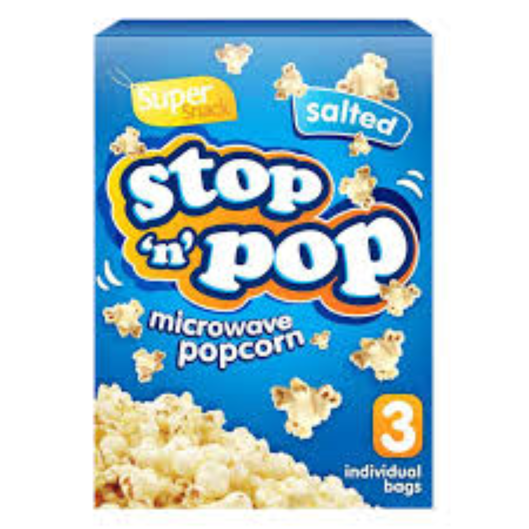 STOP N POP MICROWAVE POP CORN SALTED 255G